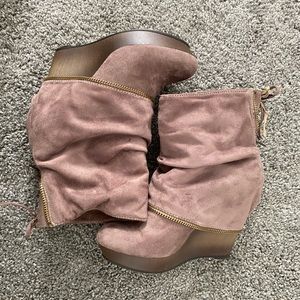 Tan/Brown Above-the-Ankle Booties